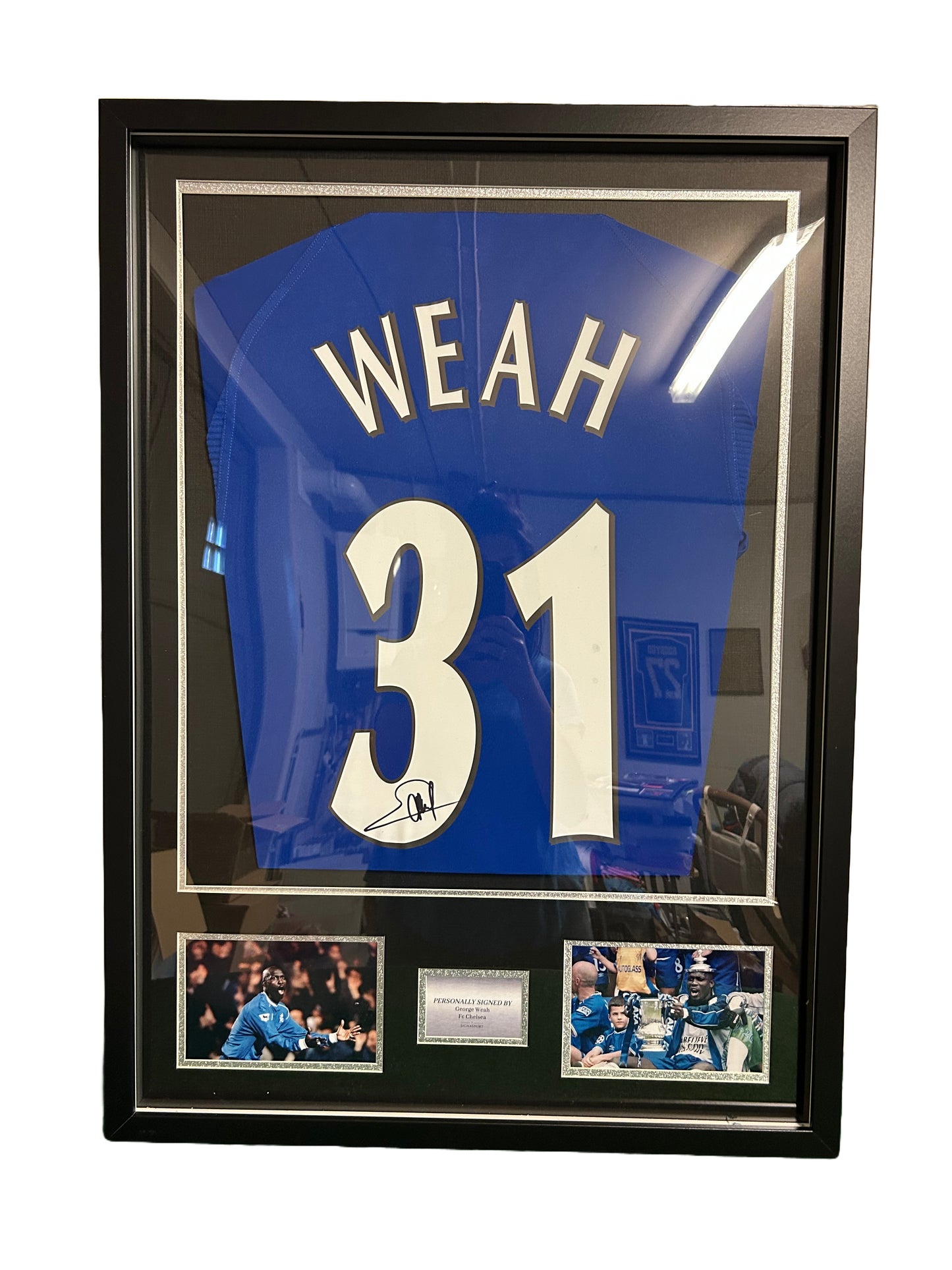Weah - Chelsea Framed Jersey