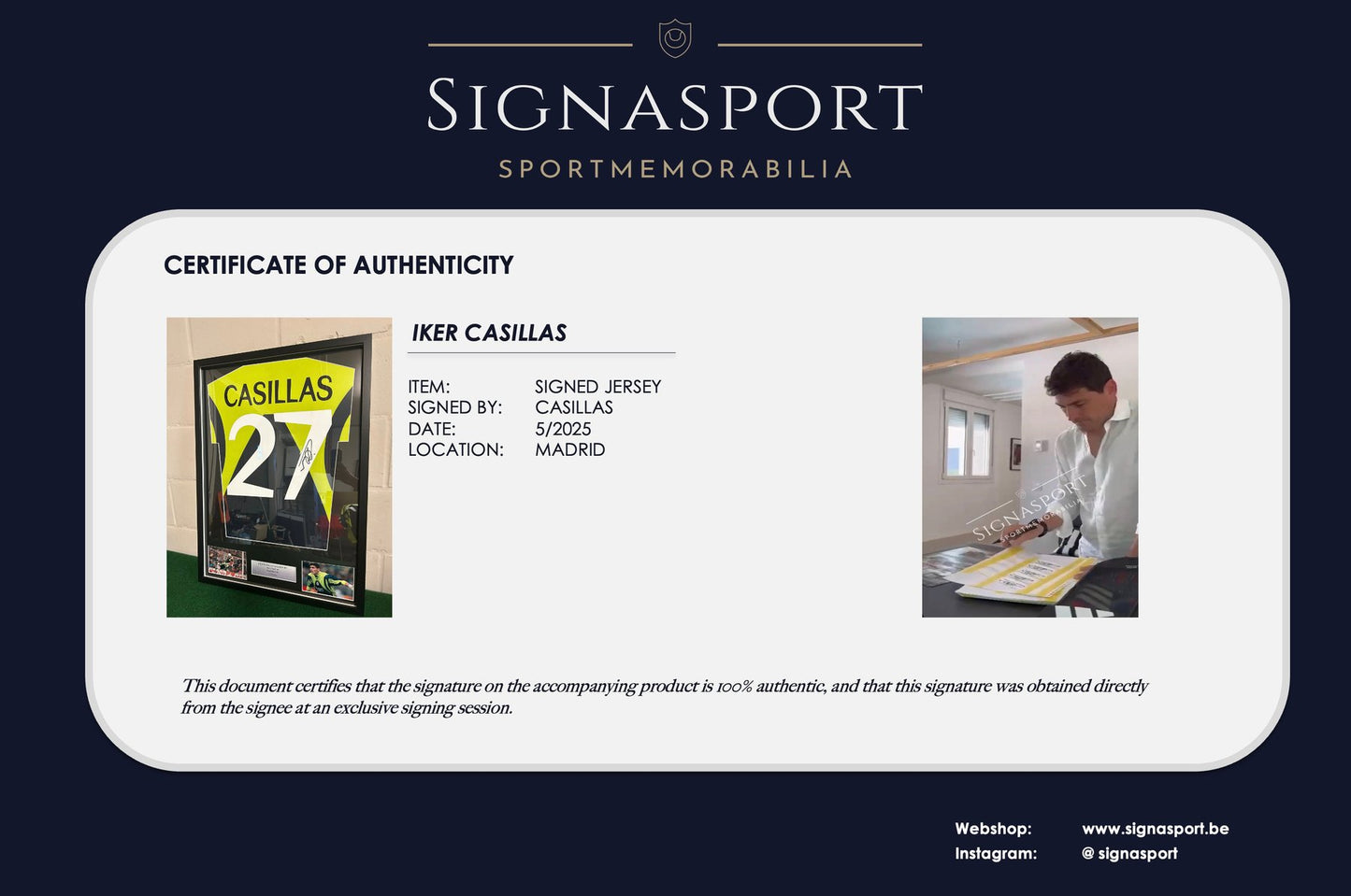 Casillas - Real Madrid Framed Shirt