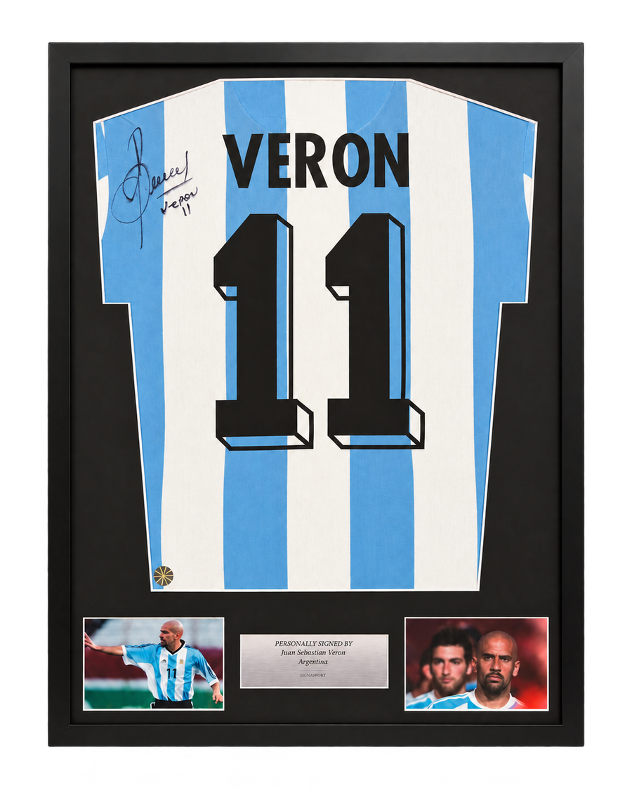 Juan Sebastián Verón – Argentina Signed & Framed Shirt