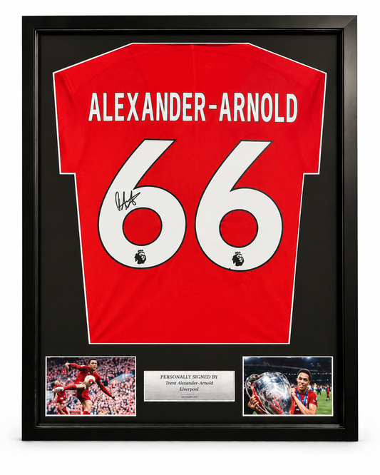 Trent Alexander-Arnold Signed Liverpool ‘23-24Shirt. Deluxe Frame