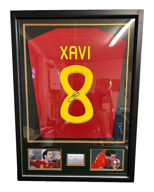 Xavi - Spain ‘88 Framed Retro Shirt