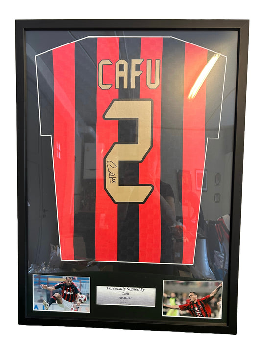 Cafu - AC Milan ‘96 Framed Retro Shirt