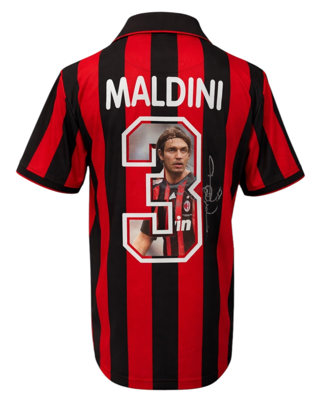 Maldini Signed AC Milan Footbal Shirt