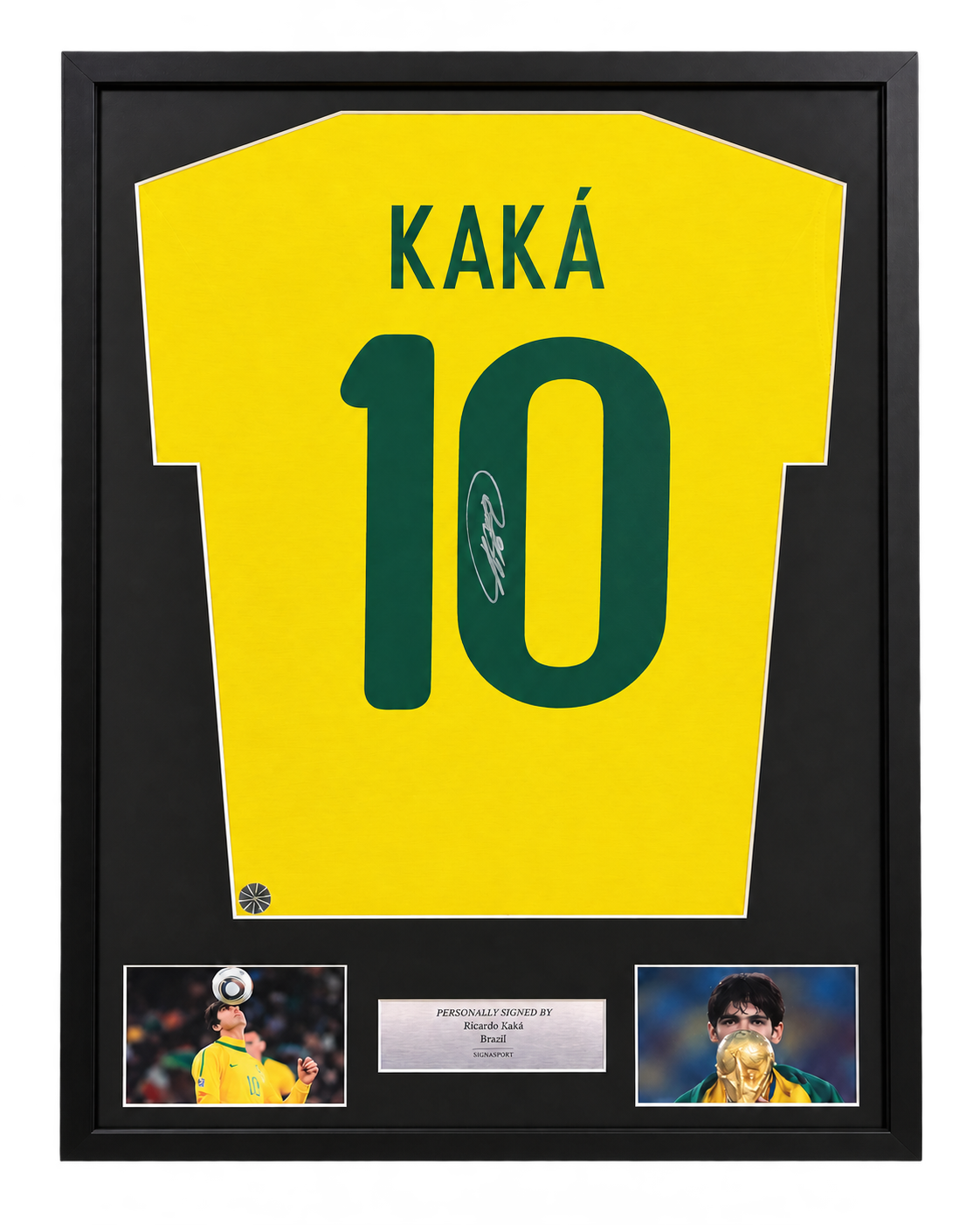 Kaká – Brazil Signed & Framed Shirt