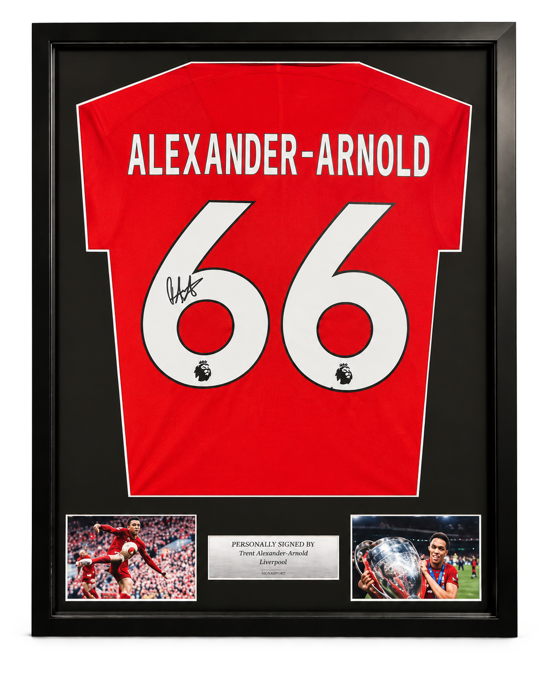 Trent Alexander-Arnold Signed Liverpool ‘23-24Shirt. Deluxe Frame
