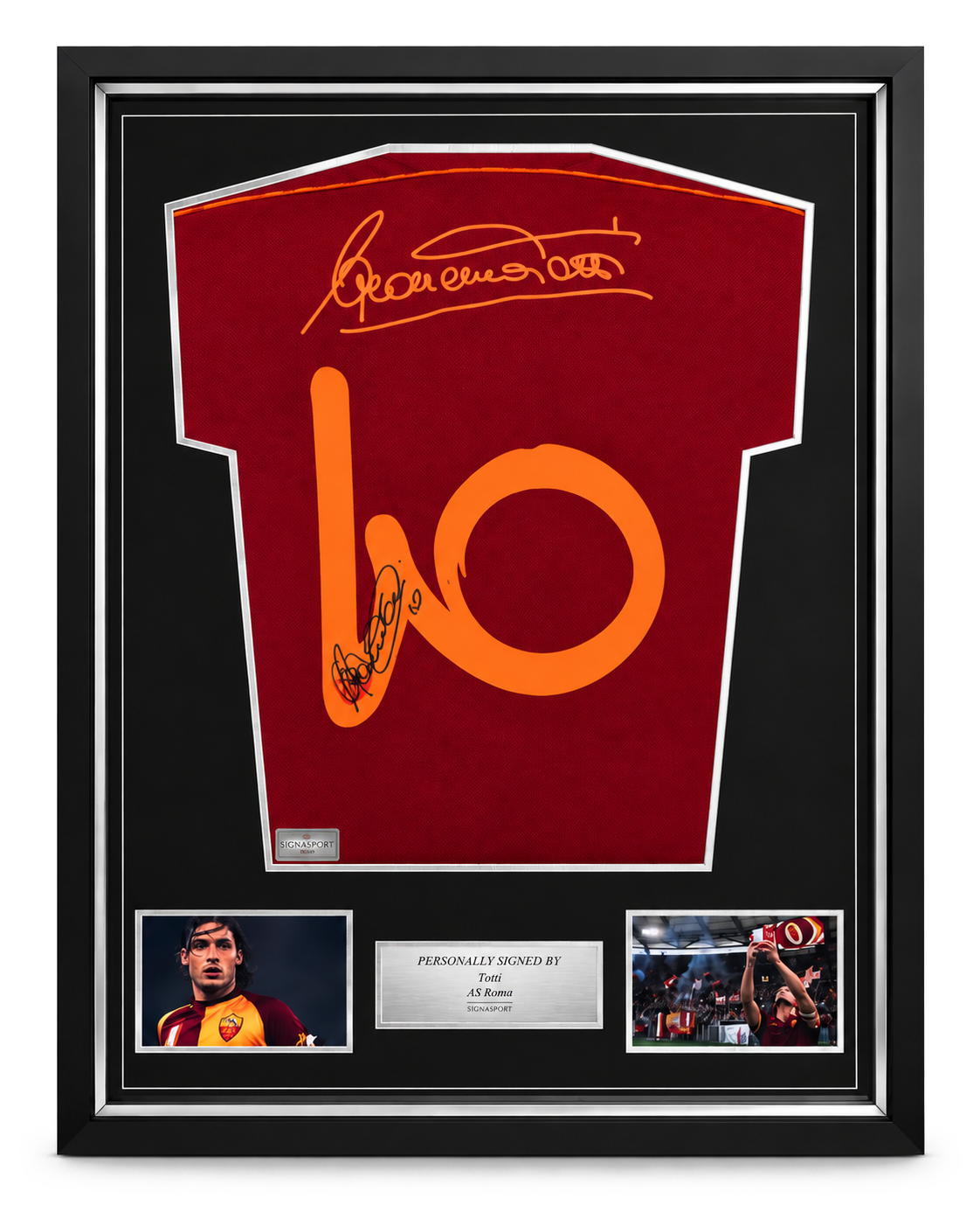 Totti Signed AS Roma Limited Edition Football Shirt. Elite Frame