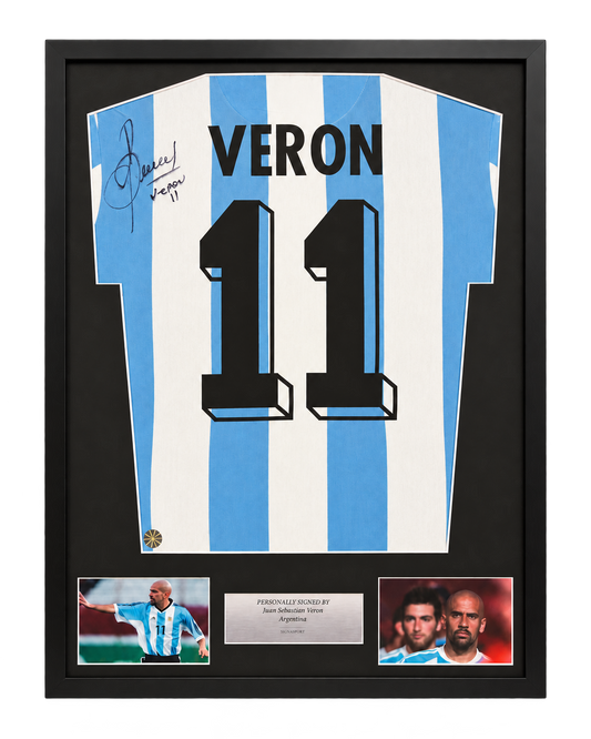 Juan Sebastián Verón – Argentina Signed & Framed Shirt